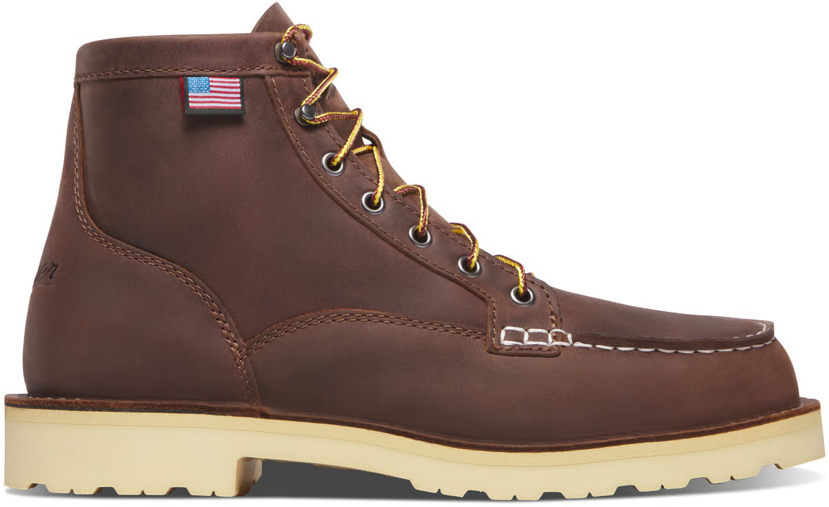 Men's Bull Run Moc Toe 6" Brown Heel