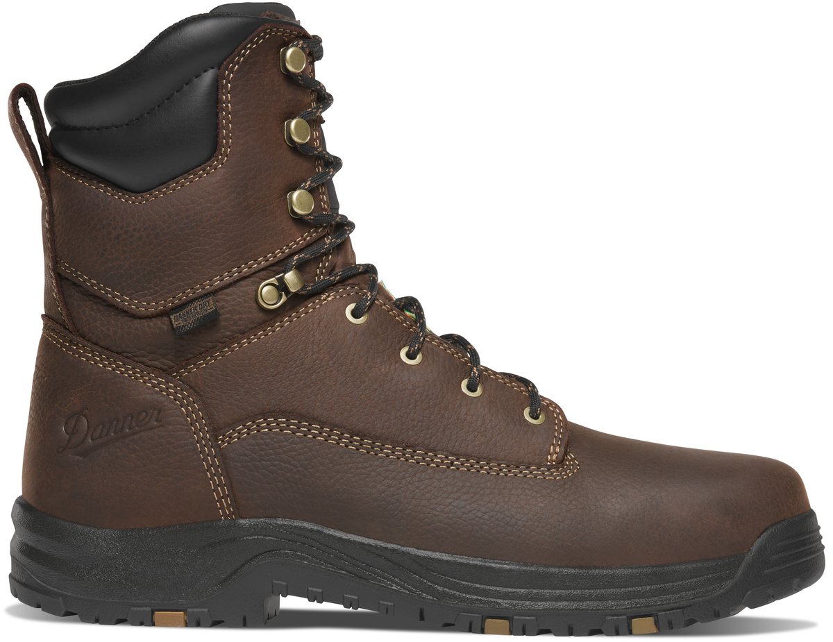 Danner Caliper CSA 8-inch brown aluminum toe work boot side view