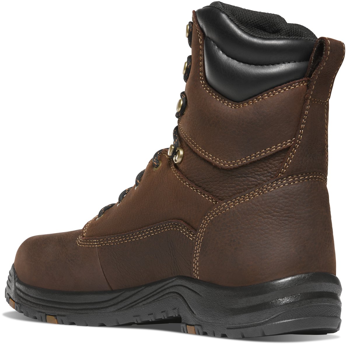 Danner Caliper CSA 8-inch brown aluminum toe work boot rear side view