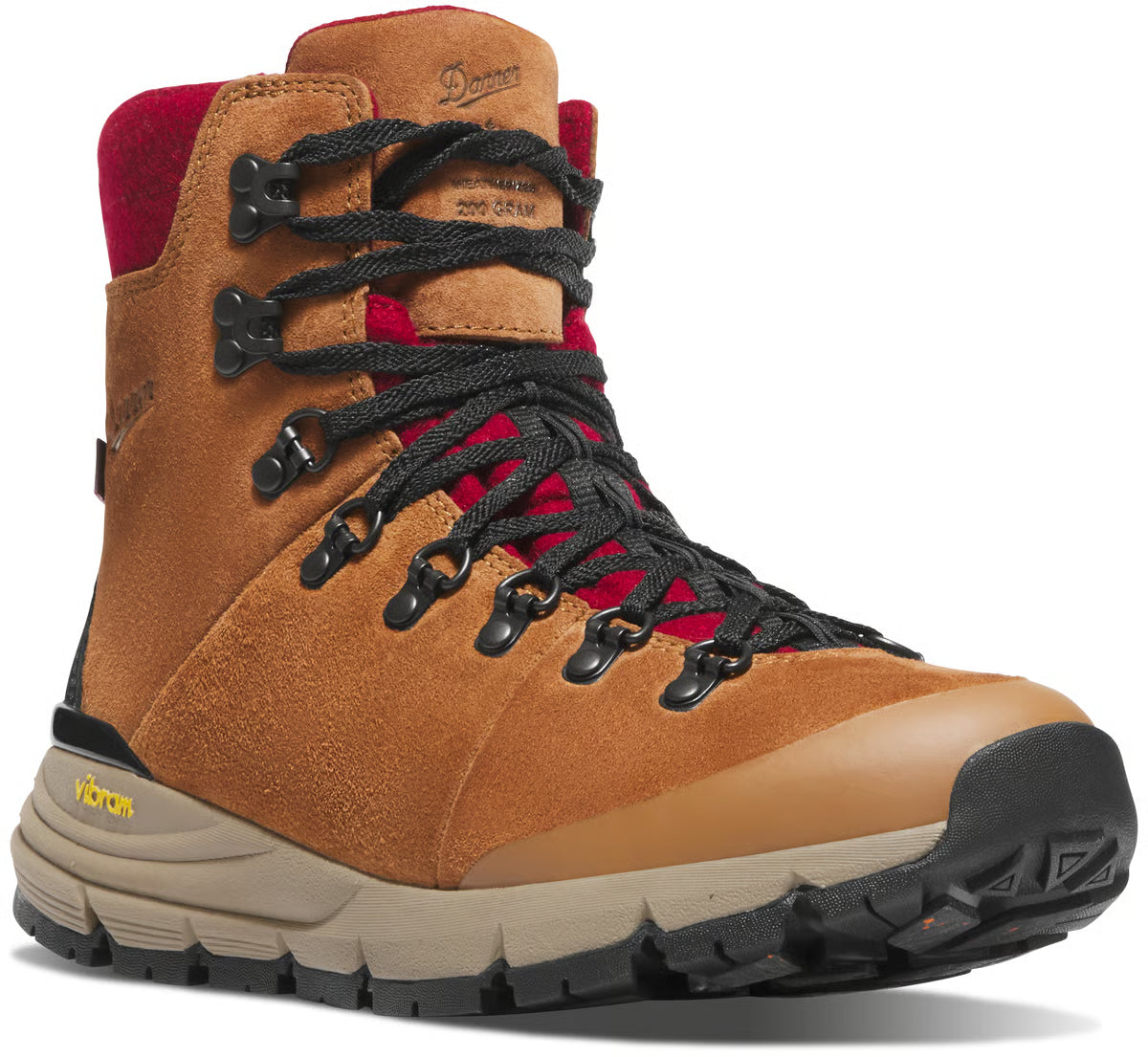 Women's Arctic 600 Side-Zip 7" Brown/Red Felt 200G