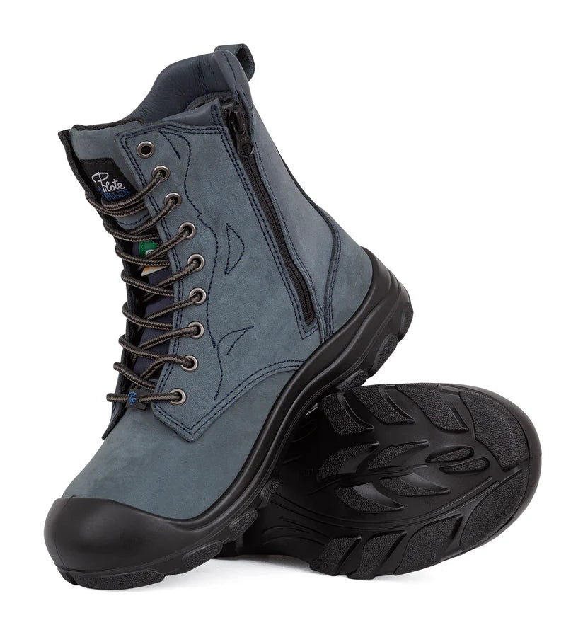 P&F S558 Women's 8" Nubuck Leather Work Boots, CSA Steel Toe Cap (6 Colours)