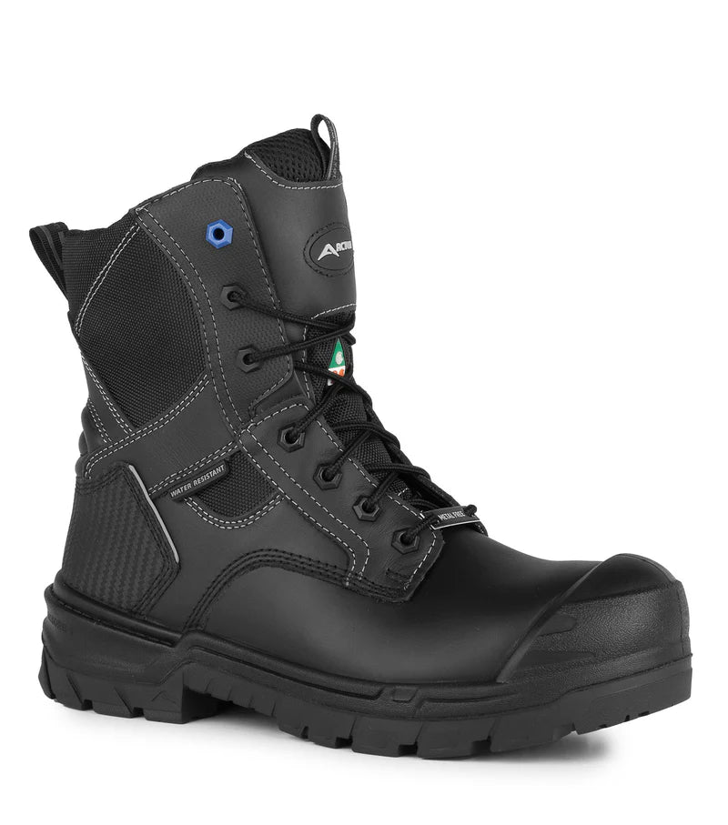 Acton G3O 8" CSA Leather Work Boots with Slip Resisting Outsole (Darch Brown/Black)