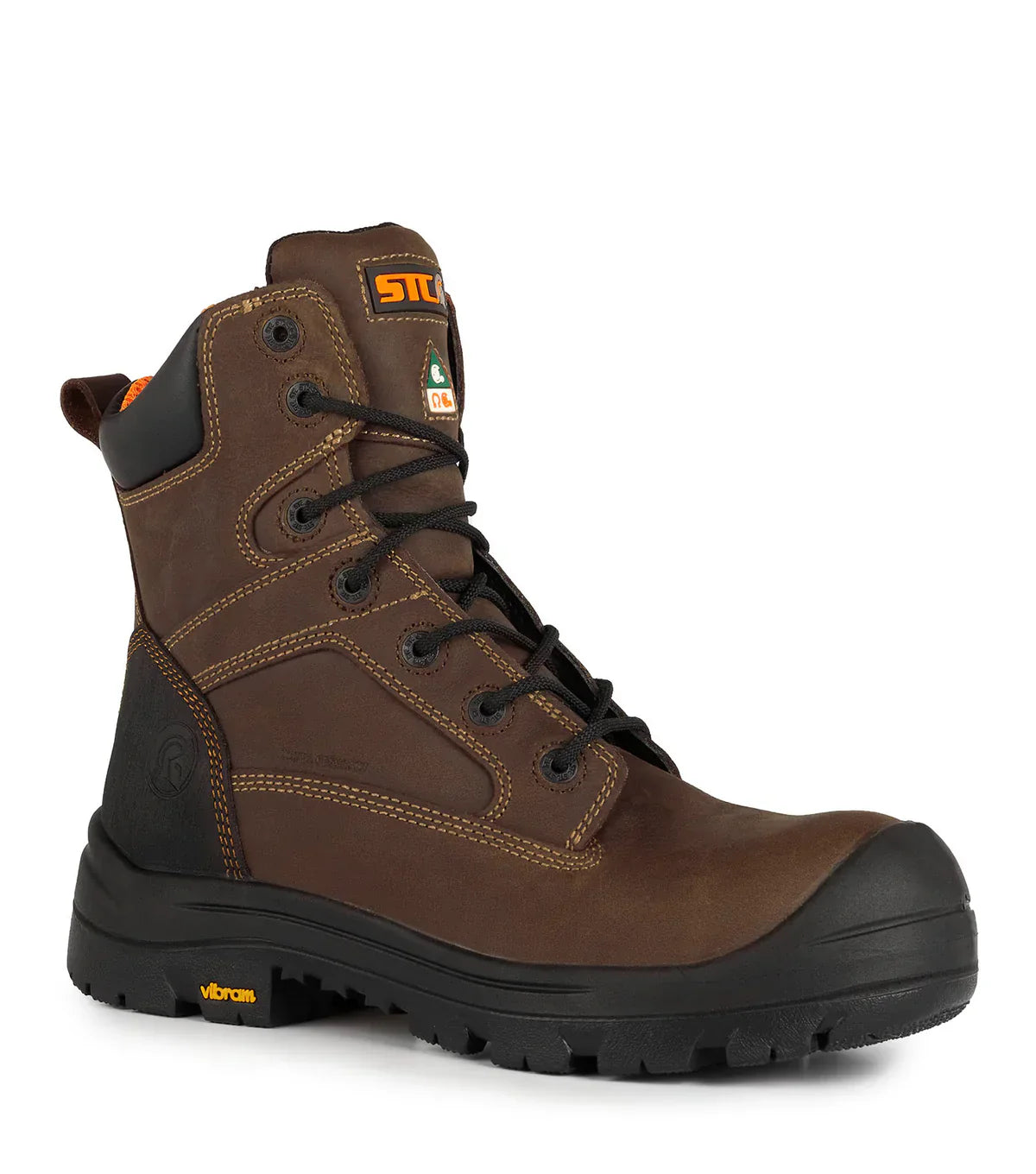 STC Morgan, Brown | 8" Leather Work Boots | Vibram TC4+ Outsole