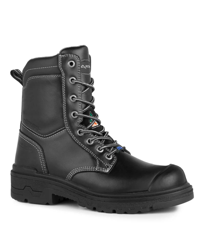 Acton Fierce-I-Black Women’s 8" CSA Work Boots with Metatarsal Protection