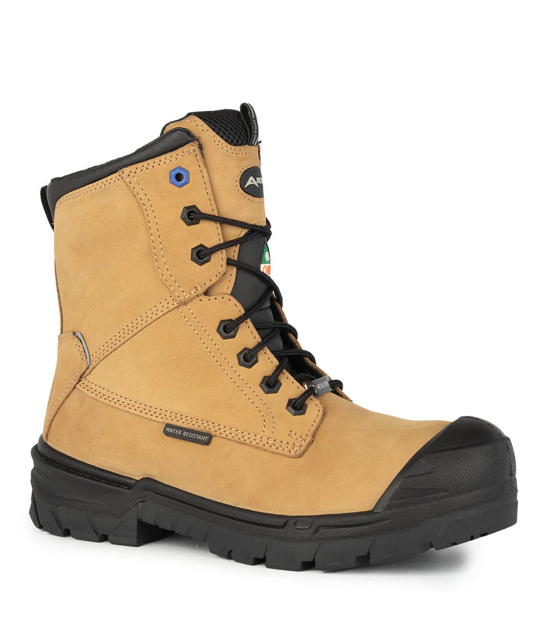 Acton G3M 8" CSA Leather Work Boots with Slip Resisting Outsole (Black/Tan)