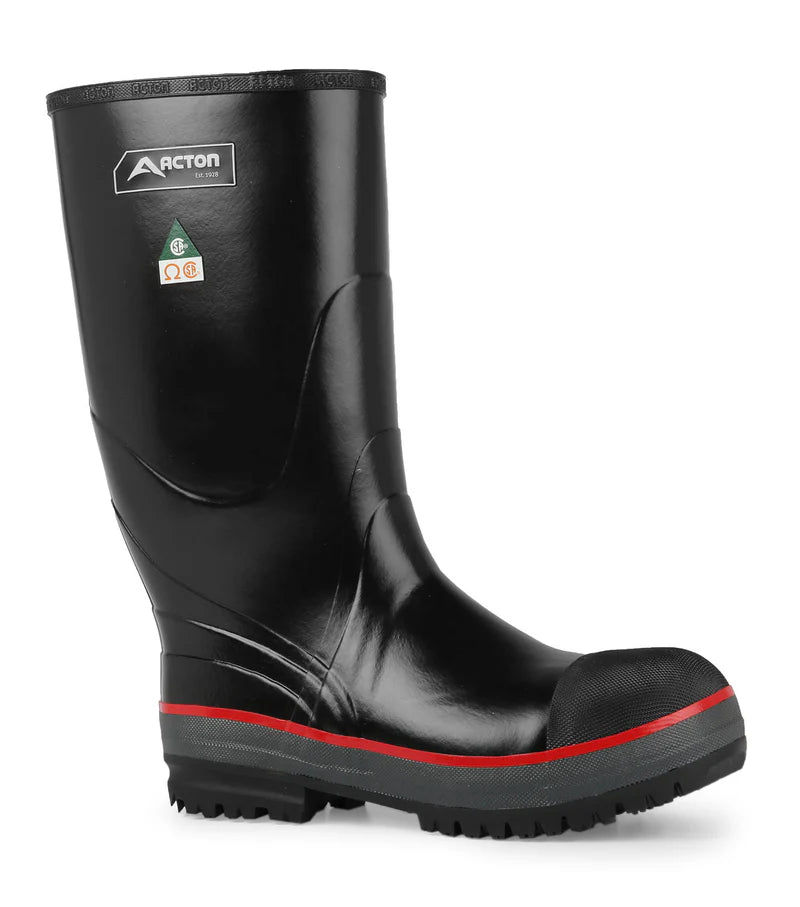 Acton Protecto 2.0 Black 15'' CSA Waterproof Natural Rubber Work Boots