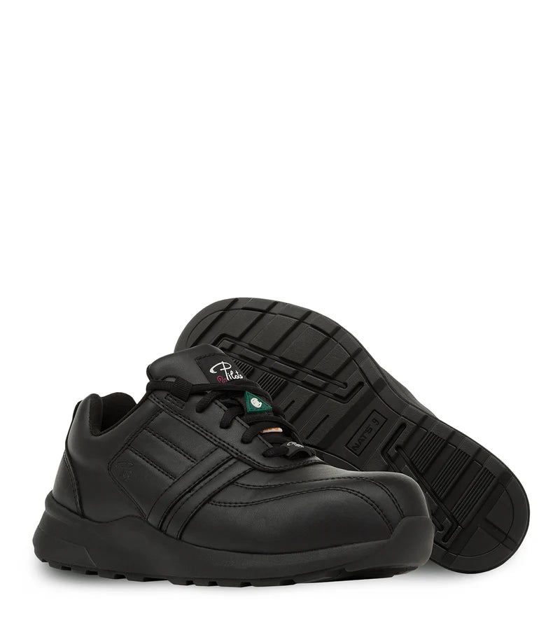 P&F PF630 Women's Lightweight Athletic Work Shoes in Leather, Metal-free, CSA (2 Colours)