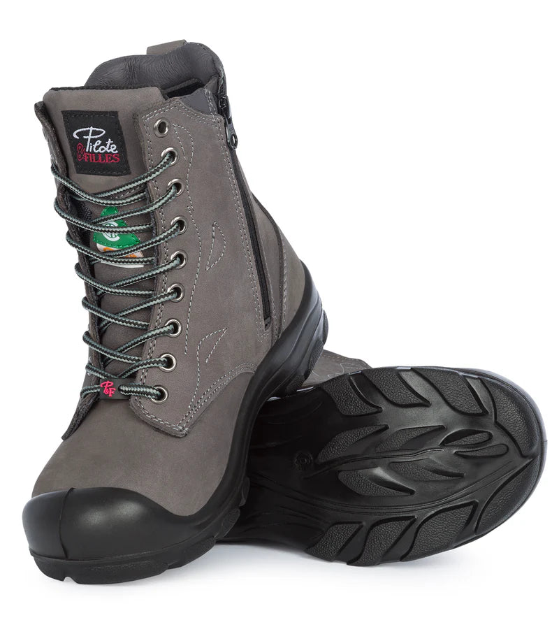 P&F S558 Women's 8" Nubuck Leather Work Boots, CSA Steel Toe Cap (6 Colours)