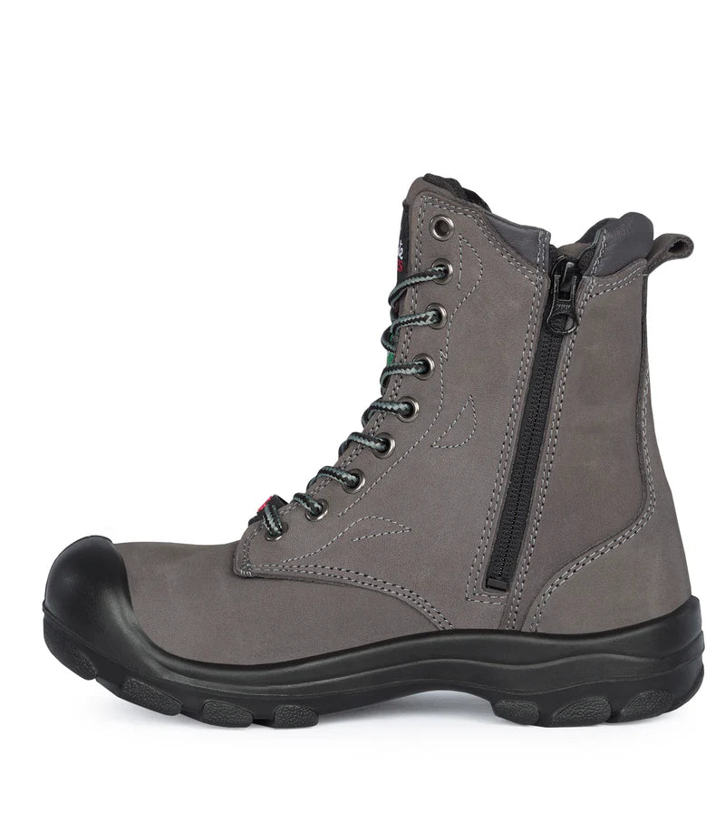 P&F S558 Women's 8" Nubuck Leather Work Boots, CSA Steel Toe Cap (6 Colours)