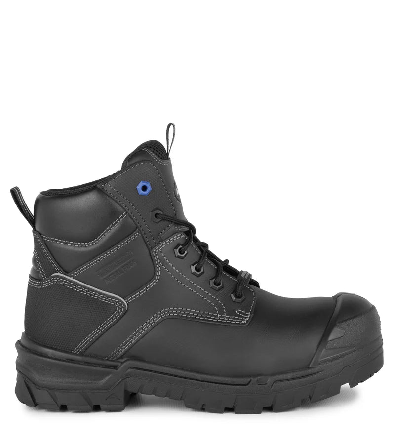 Acton Dozer Black 6'' CSA Leather Work Boots with Flexible Internal Metguard