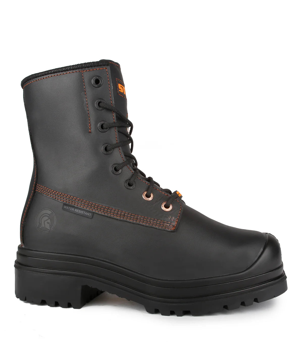 STC Metpro, Black | 8" Leather Work Boots | Metguard Protection
