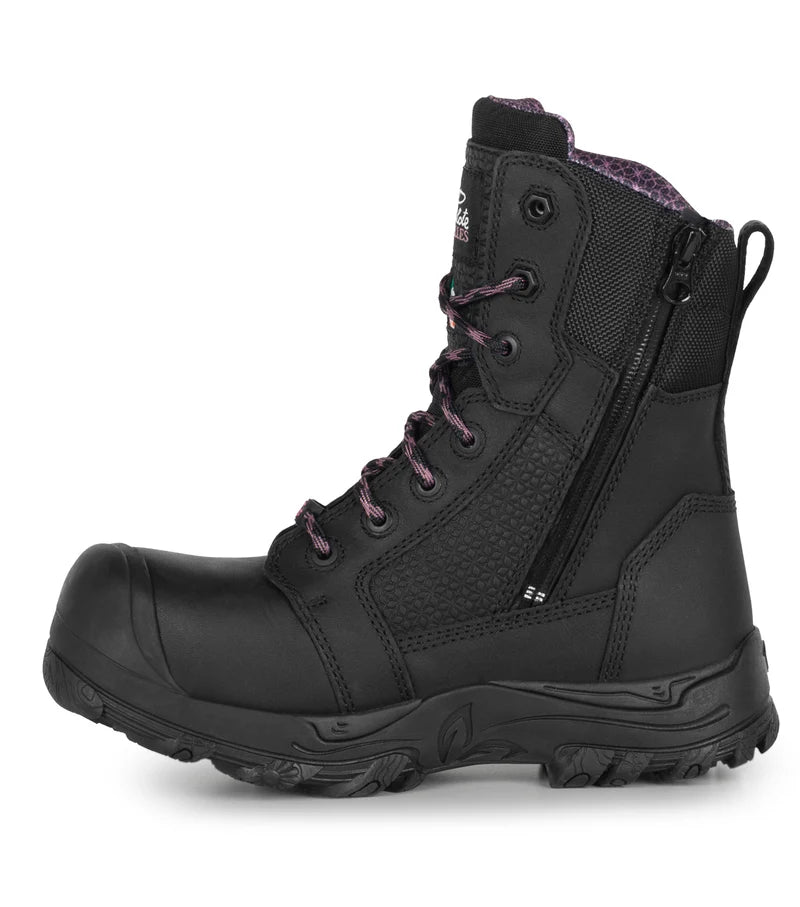 P&F PF6003 Women's 8" Work Boots with Waterproof Leather, CSA Metal-Free