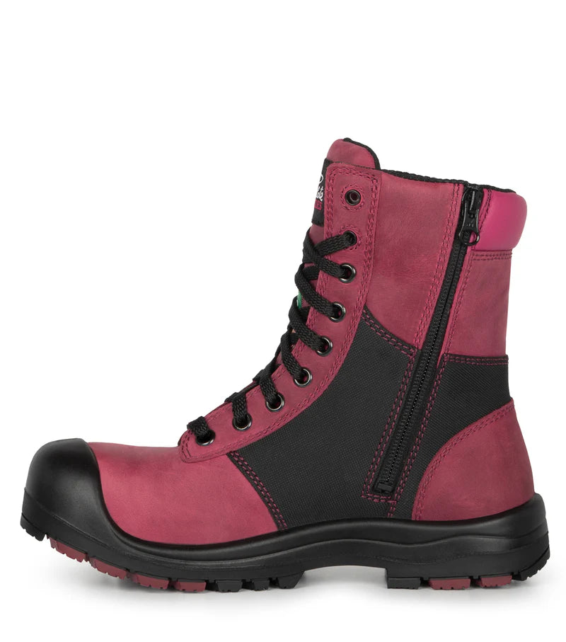 P&F PF368 Women's 8" leather work boots, CSA steel toecap (2 Colours)