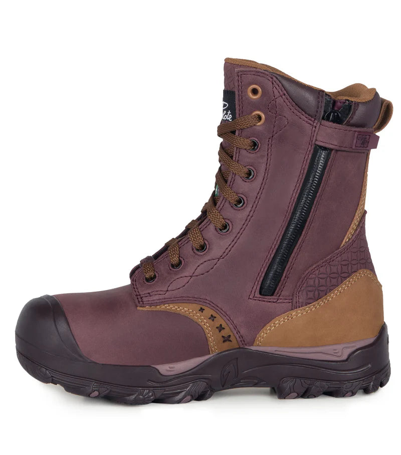 P&F PF648 Women's 8" Nubuck Leather Work Boots, Waterproof Membrane, CSA (3 Colours)