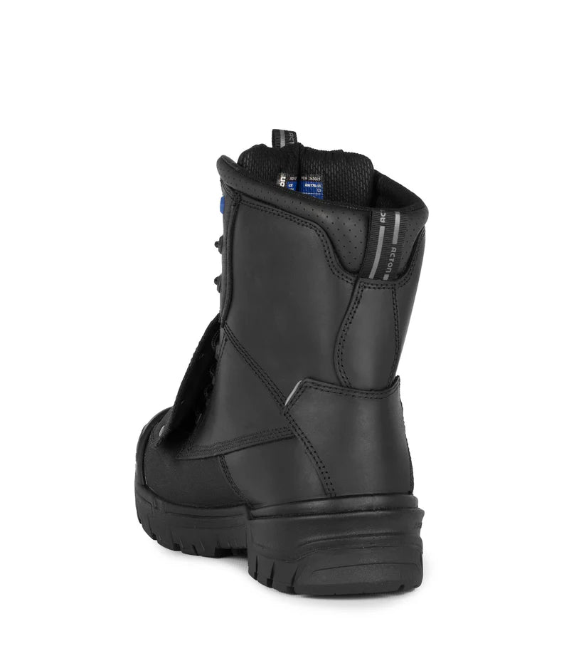 Acton G3E Black 8" CSA Leather Work Boots with External Metguard