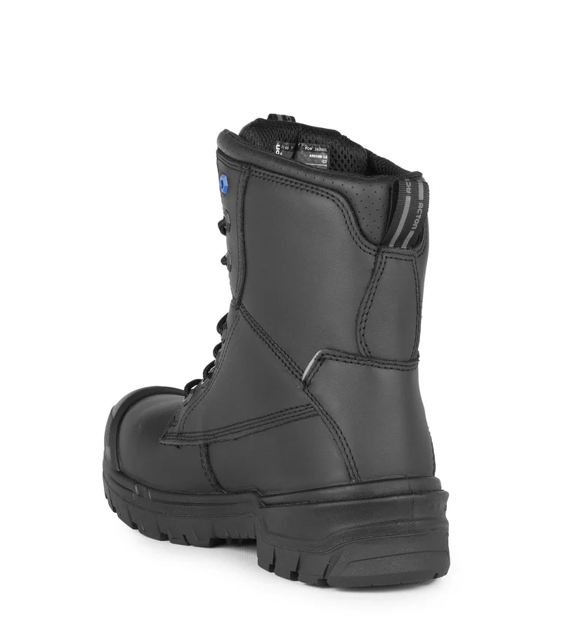 Acton G3M 8" CSA Leather Work Boots with Slip Resisting Outsole (Black/Tan)