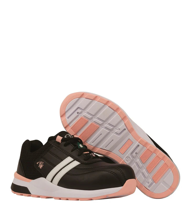 P&F PF630 Women's Lightweight Athletic Work Shoes in Leather, Metal-free, CSA (2 Colours)