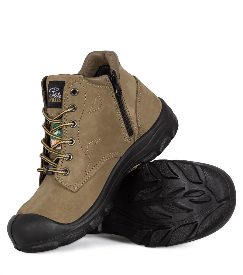 P&F S556 Women's 6" work boots in nubuck leather, CSA steel toecap (3 Colours)