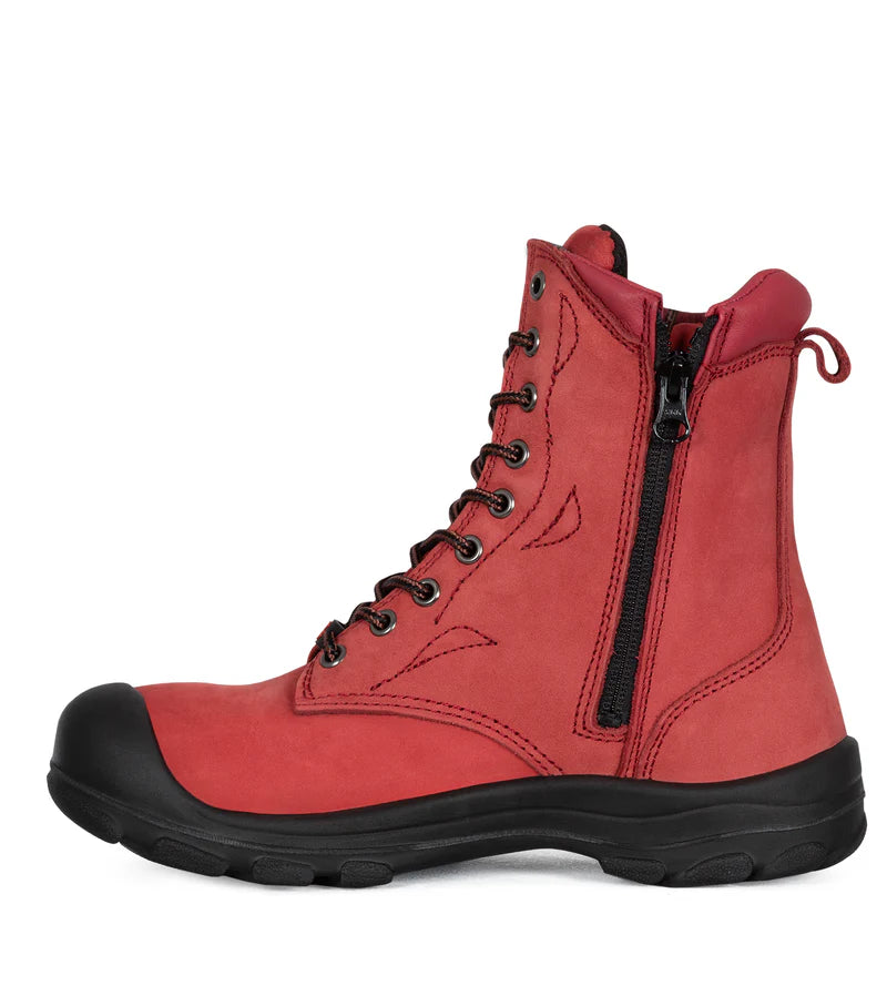 P&F S558 Women's 8" Nubuck Leather Work Boots, CSA Steel Toe Cap (6 Colours)