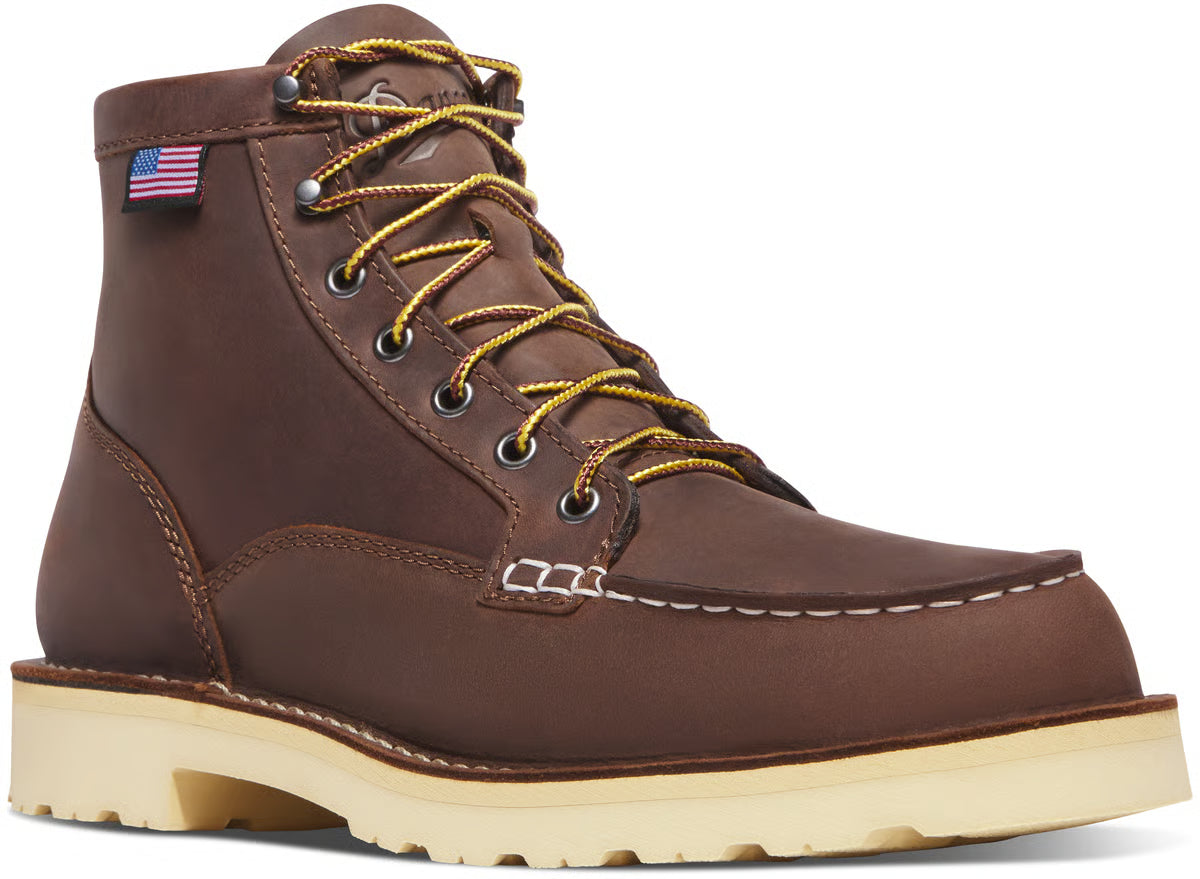 Men's Bull Run Moc Toe 6" Brown Heel ST
