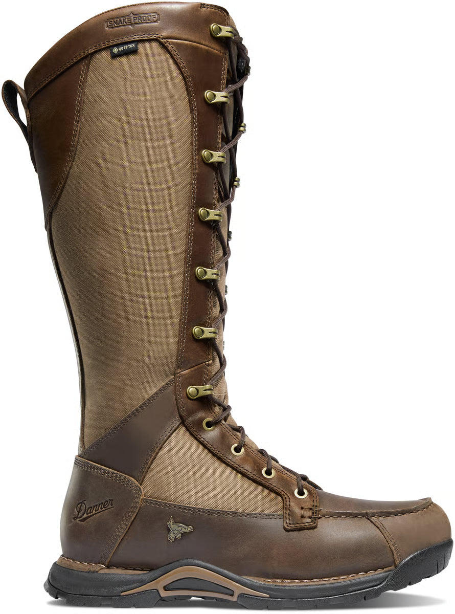 Men's Sharptail Snake Boot Side-Zip 17" Brown