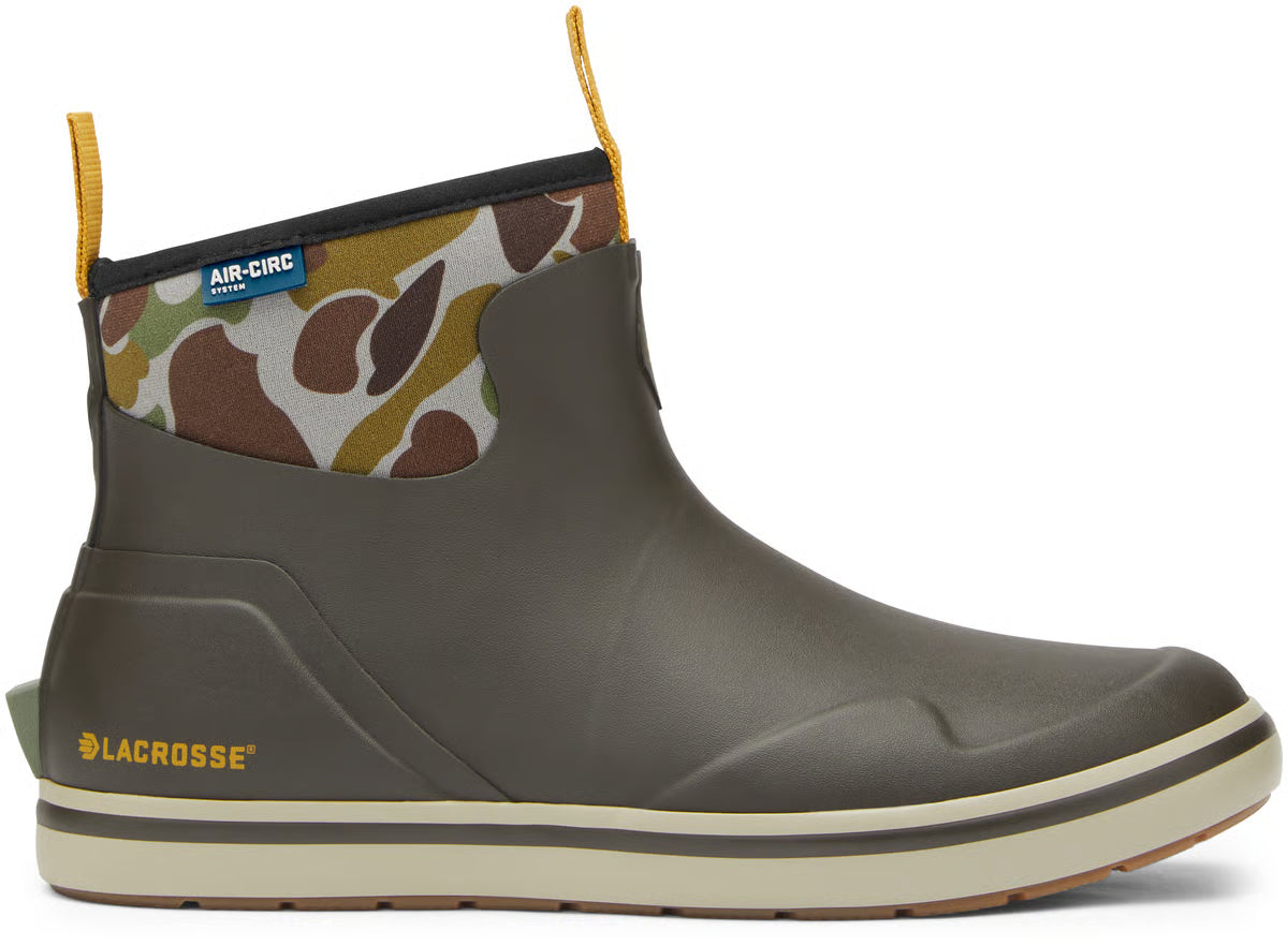 LACROSSE Men's Alpha Deck Boot 6" Black Olive/Camo