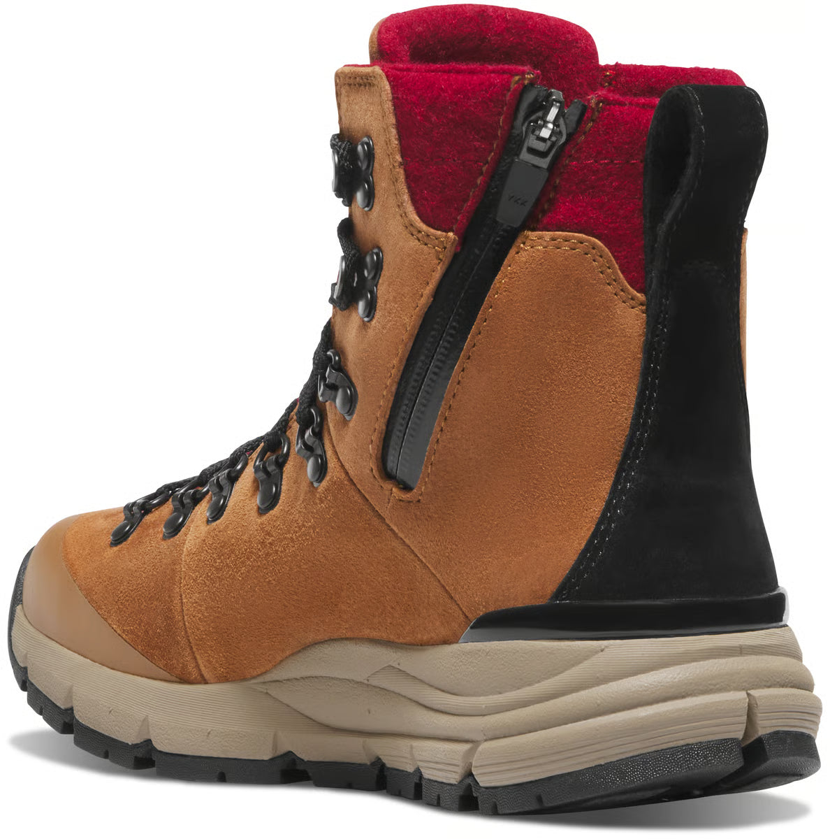 Women's Arctic 600 Side-Zip 7" Brown/Red Felt 200G