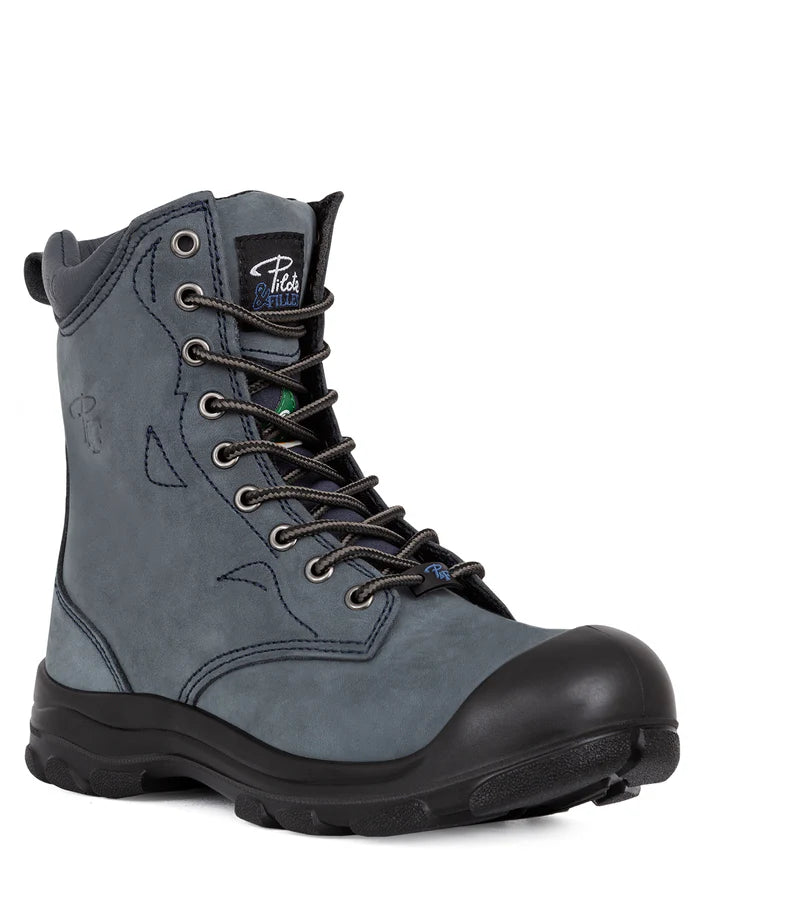 P&F S558 Women's 8" Nubuck Leather Work Boots, CSA Steel Toe Cap (6 Colours)