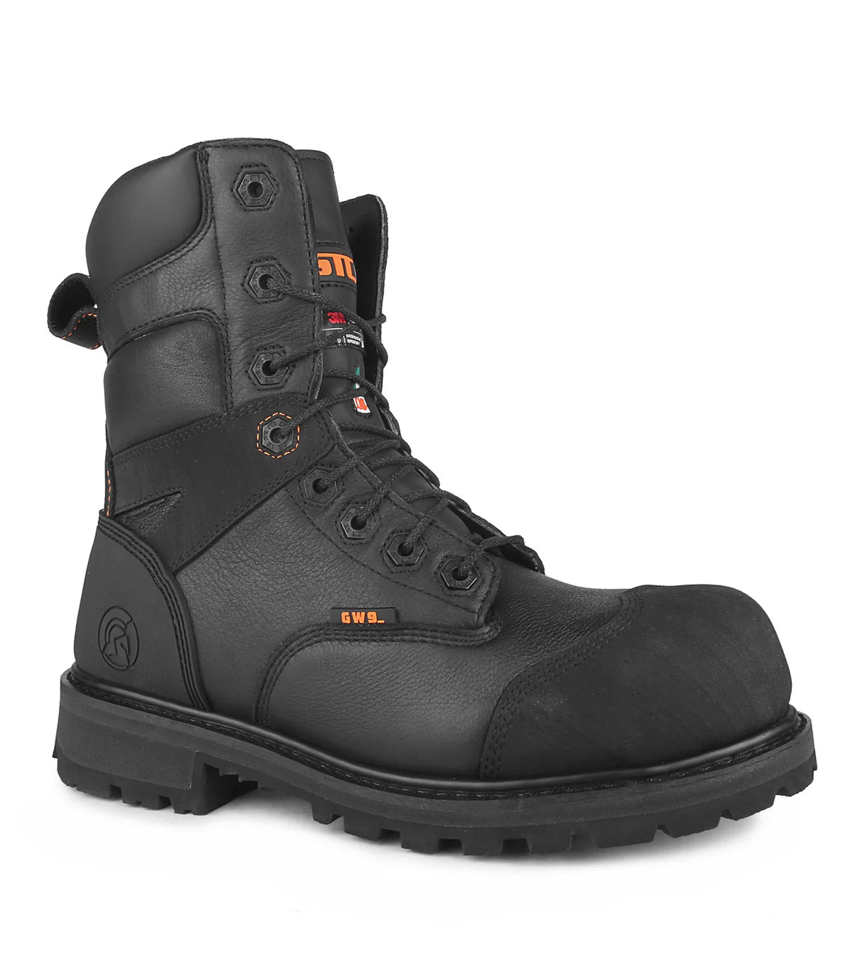 STC Duncan II, Black | 8” Waterproof Leather Work Boots | Vibram Fire&Ice