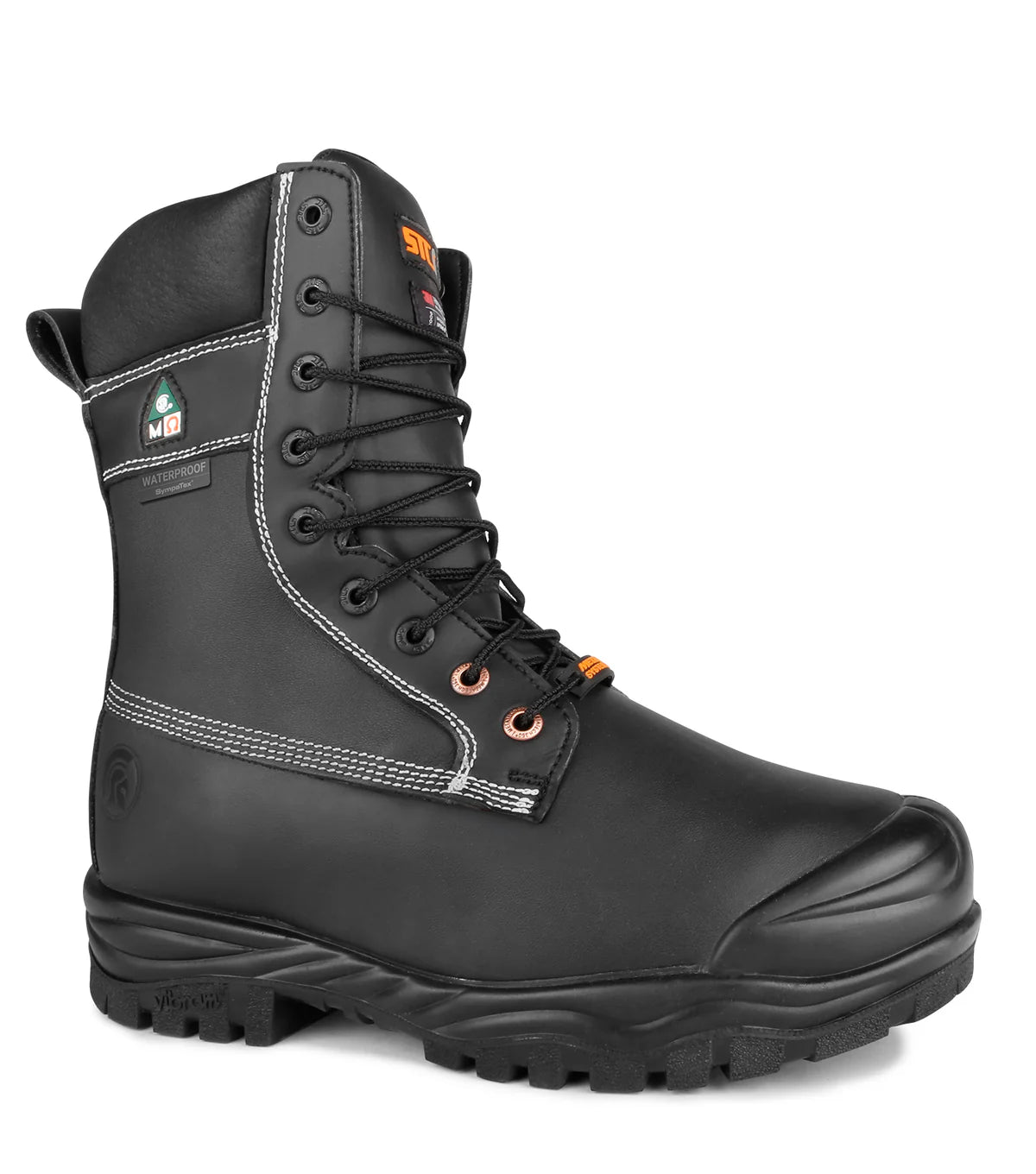 STC Kimberlite, Black | 9" Leather Work Boots | Internal Metguard