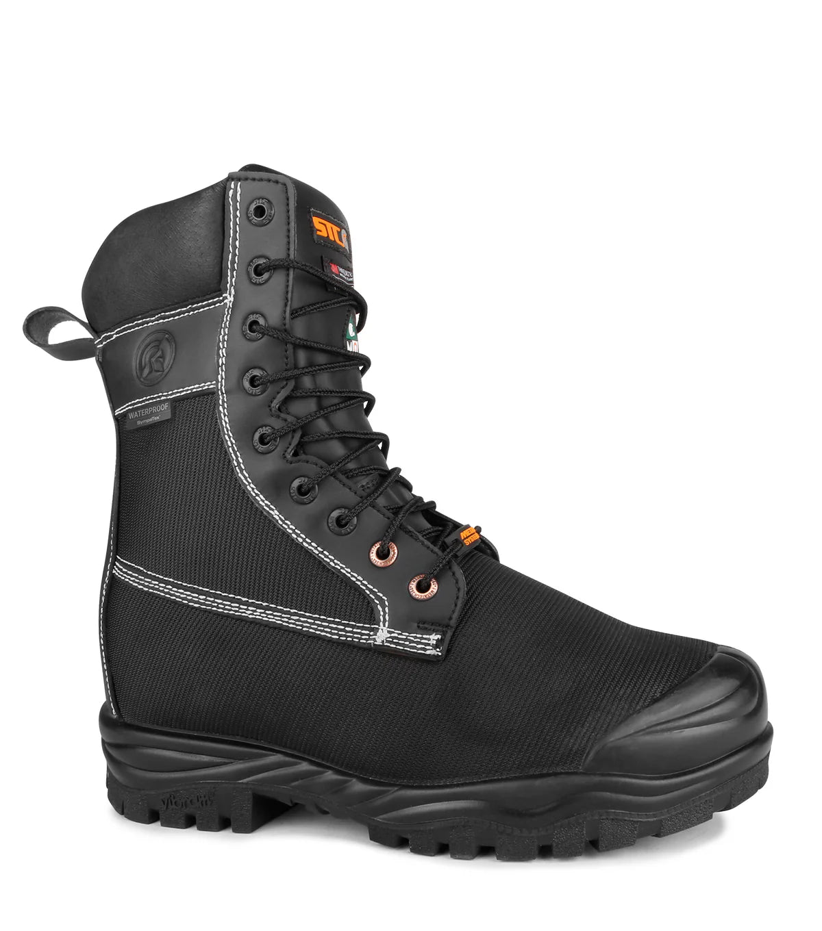 STC Larch, Black | 9" Nylon Work Boots | Internal Metguard Protection