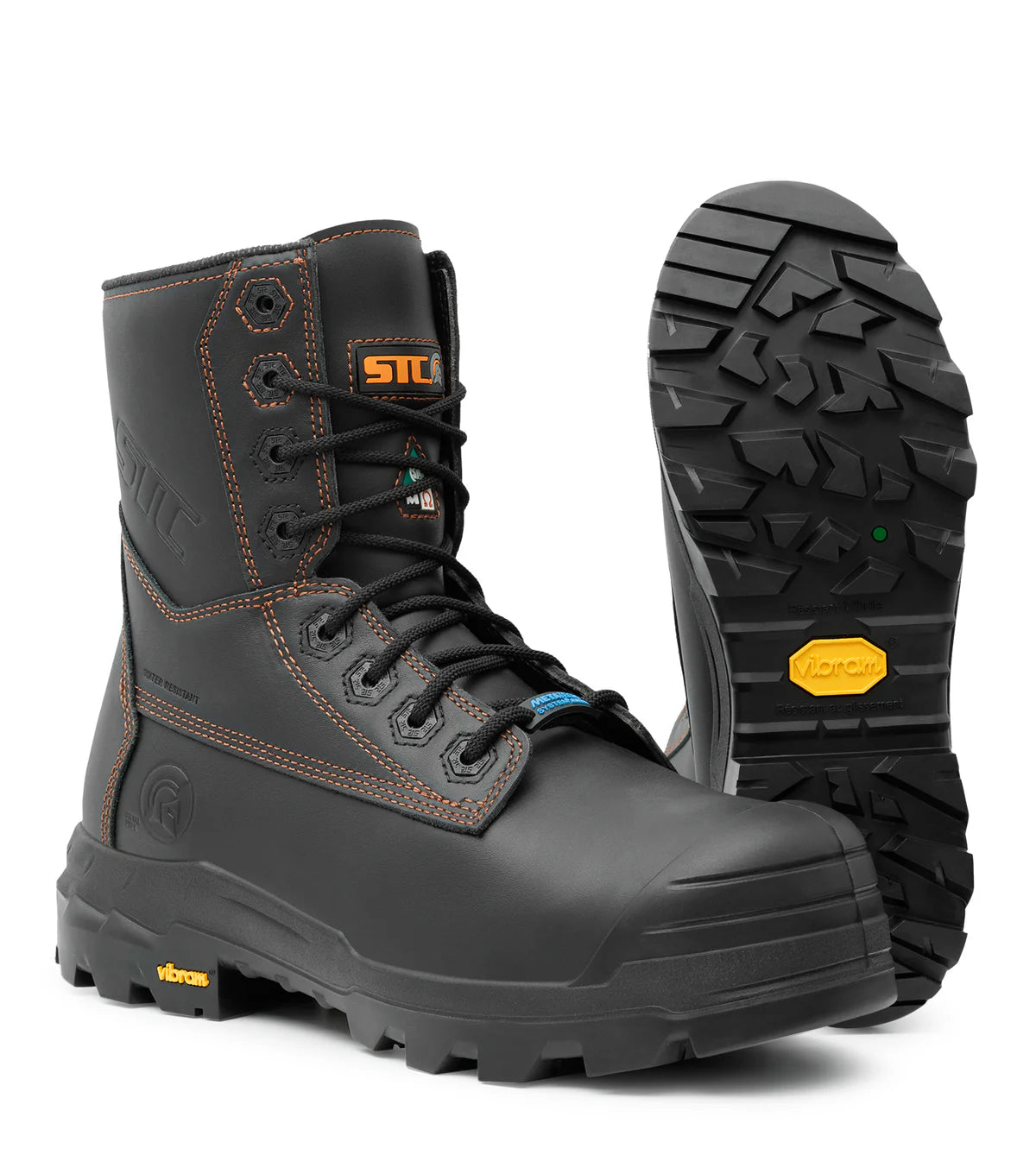STC Metpro Flex, Black | 8" Leather Work Boots | Metguard Protection