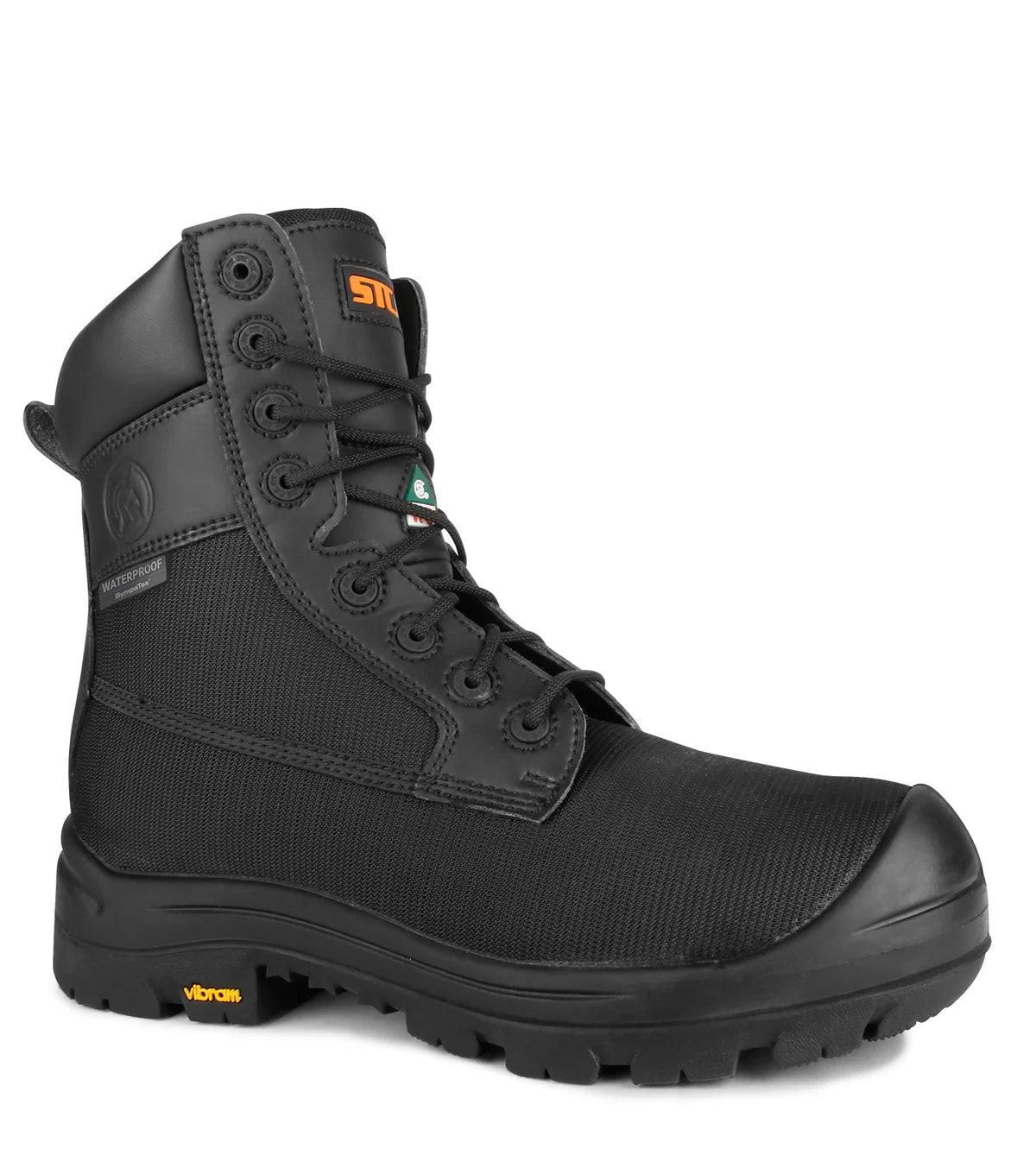 STC Shire, Black | 8" Vegan Waterproof Work Boots | Vibram TC4+