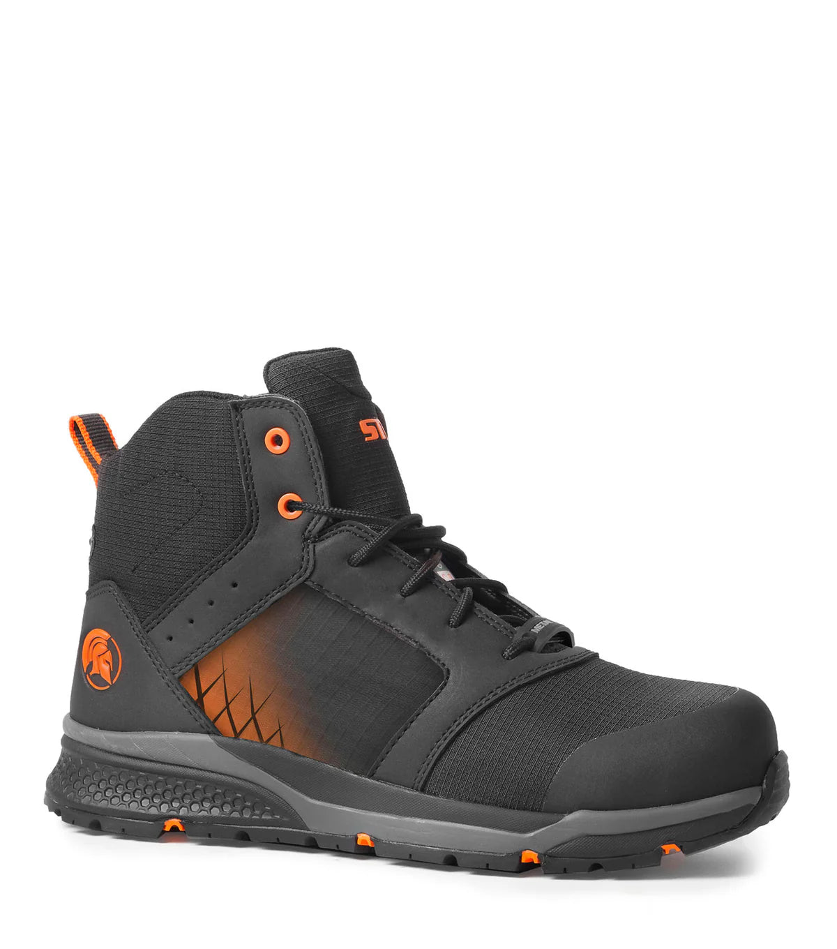 STC Trainer6, Black & Orange | Ultra-lightweight 6'' Athletic Work Shoes