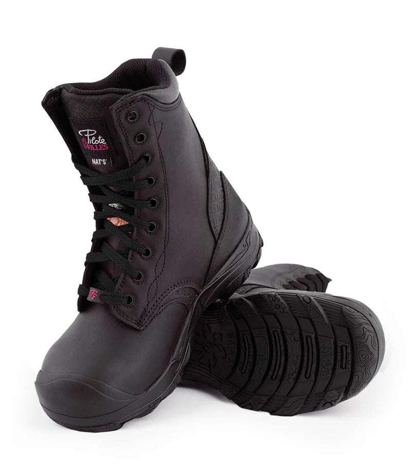 P&F PF642 Women's 8" leather work boots, waterproof membrane, CSA
