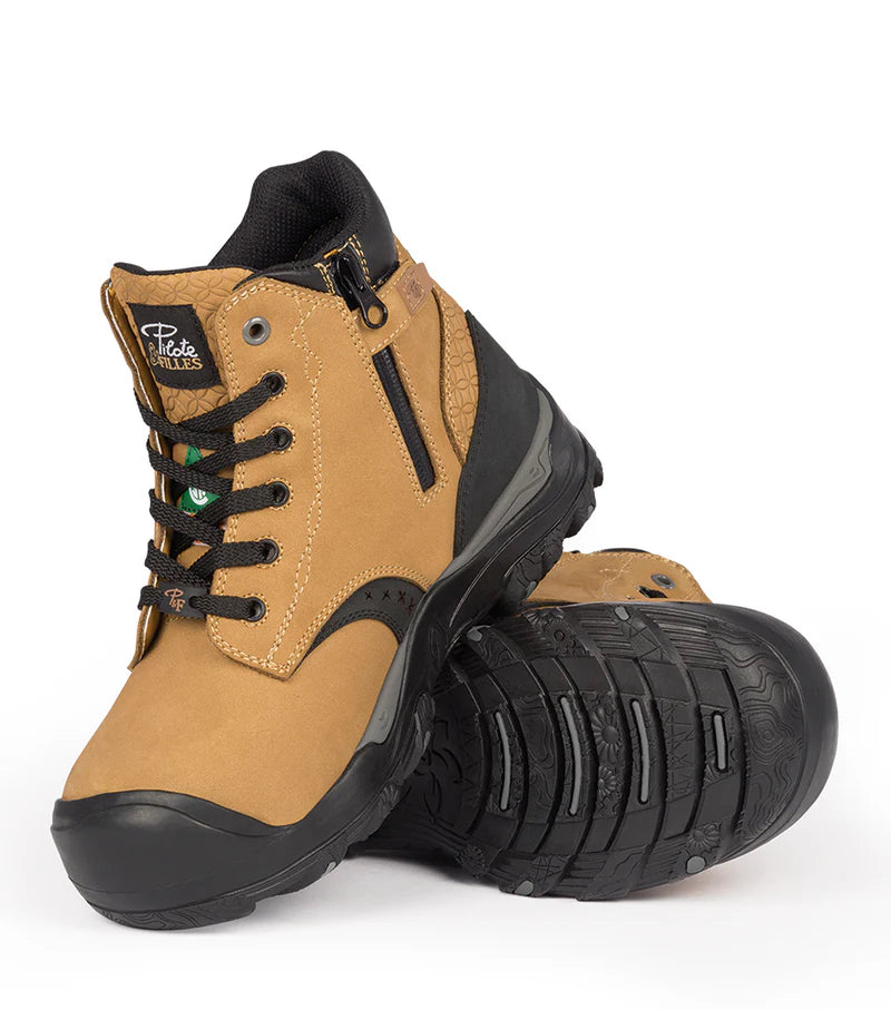 P&F PF646 Women's 6" Newbuck Leather Work Boots, Waterproof Membrane, CSA