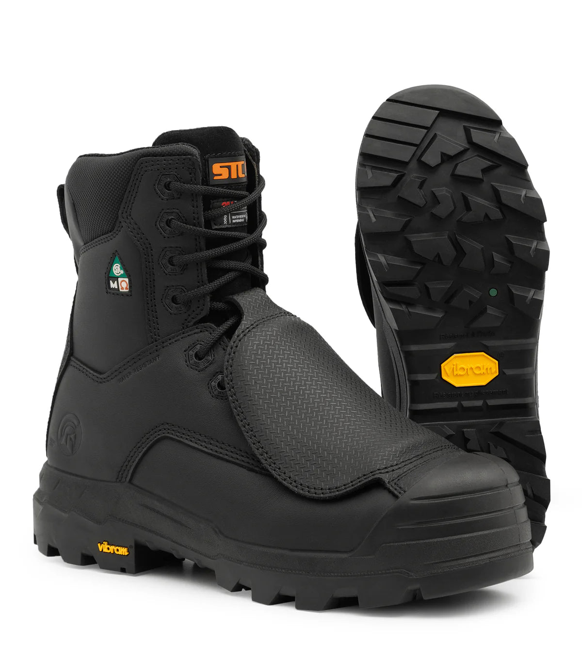 STC Vulcan, Black | 8'' Work Boots with External Metguard | Vibram TC4+