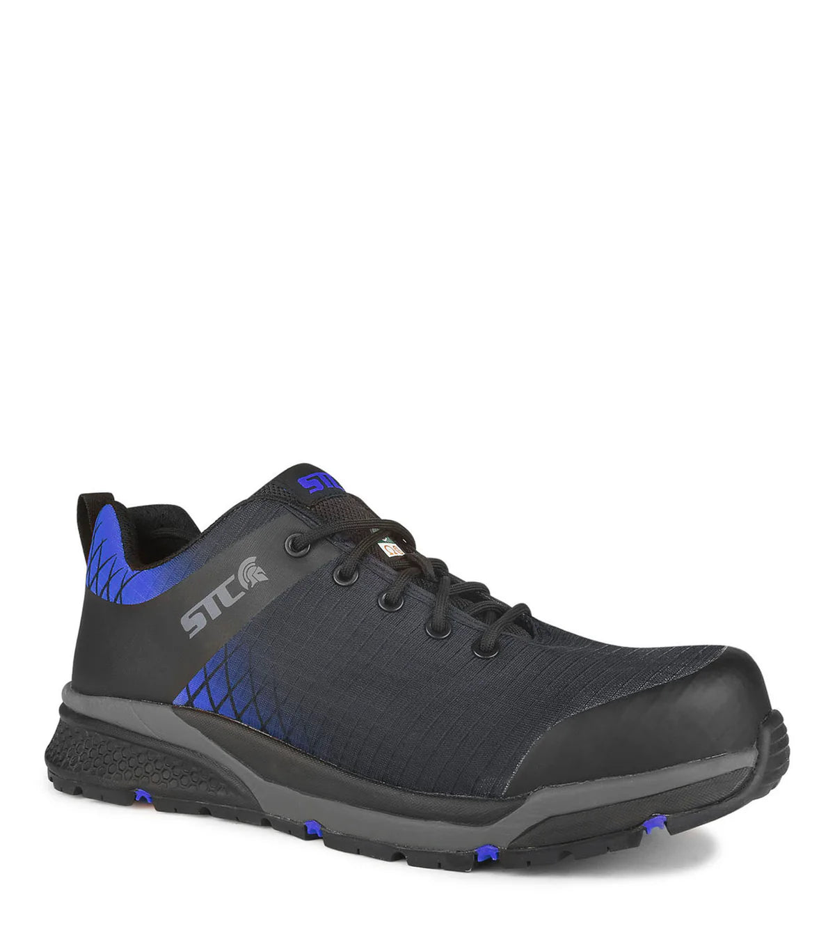 STC Trainer, Black & Blue | Athletic Metal Free Lightweight Work Shoes