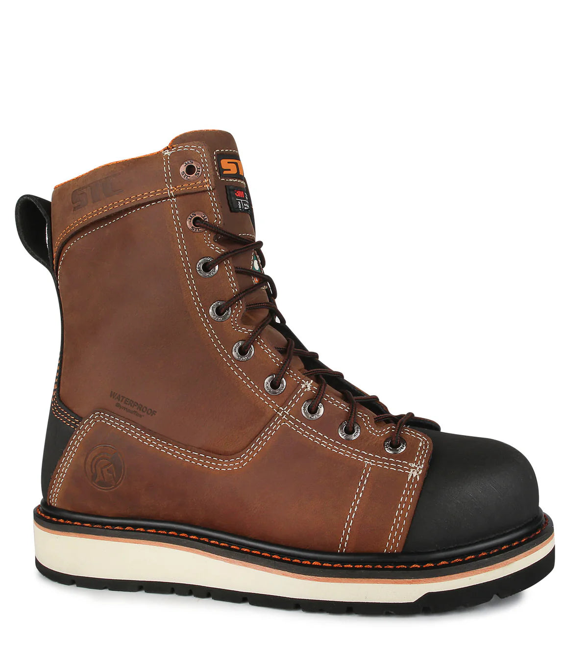STC Blacksmith, Brown | 8” Leather Work Boots | Vibram Megagrip Pro