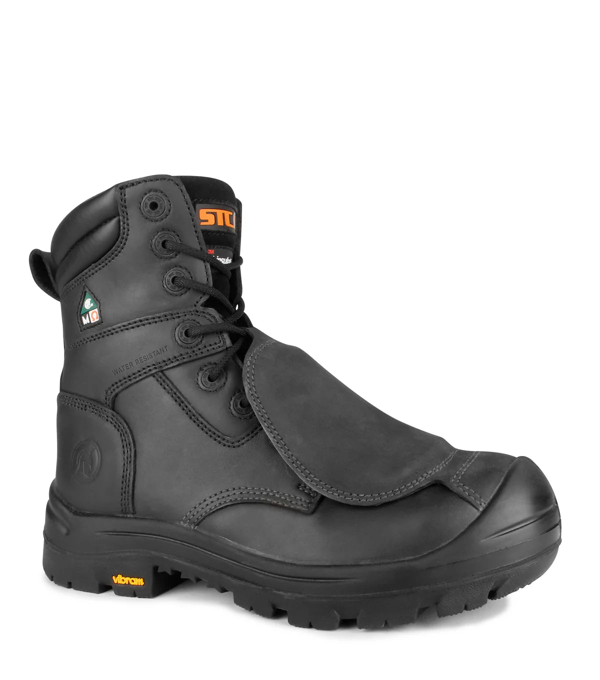 STC Alloy, Black | 8'' Work Boots with External Metguard | Vibram TC4+
