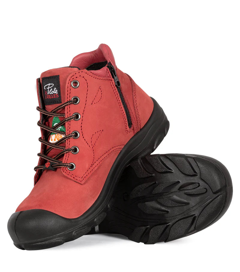 P&F S556 Women's 6" work boots in nubuck leather, CSA steel toecap (3 Colours)
