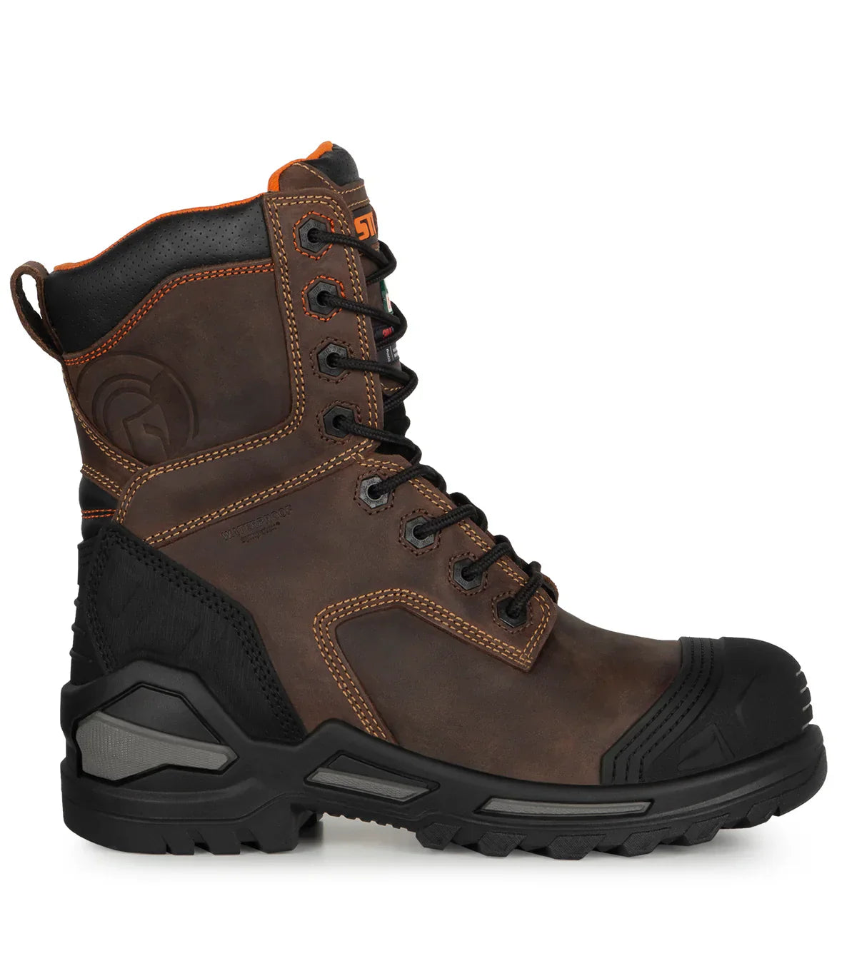 STC Blade8, Brown | 8” Waterproof Leather Work Boots | Vibram Megarip Pro
