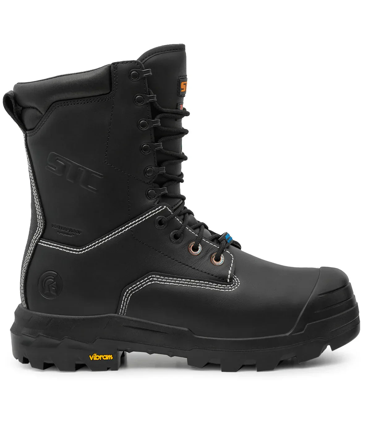 STC Hardrock Flex, Black | 10" Leather Work Boots | Internal Metguard