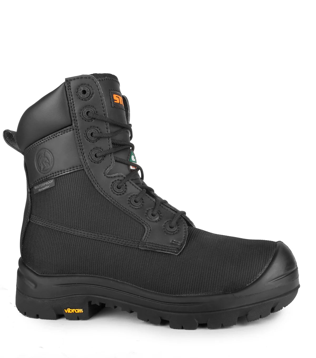 STC Shire, Black | 8" Vegan Waterproof Work Boots | Vibram TC4+