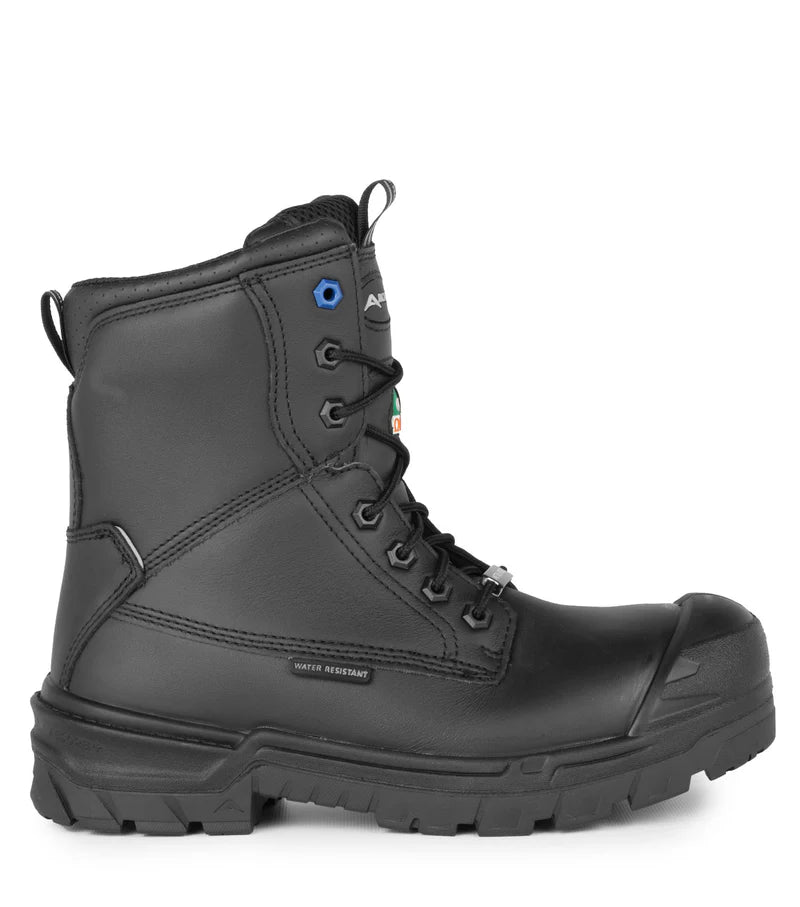 Acton G3M 8" CSA Leather Work Boots with Slip Resisting Outsole (Black/Tan)
