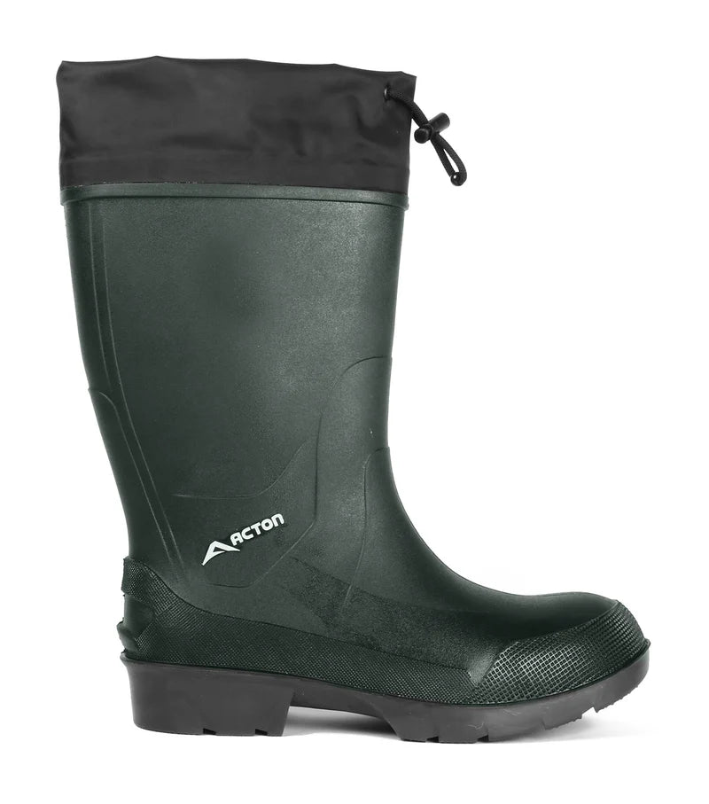 Acton Stormy Green 15" Insulated Rubber Boots