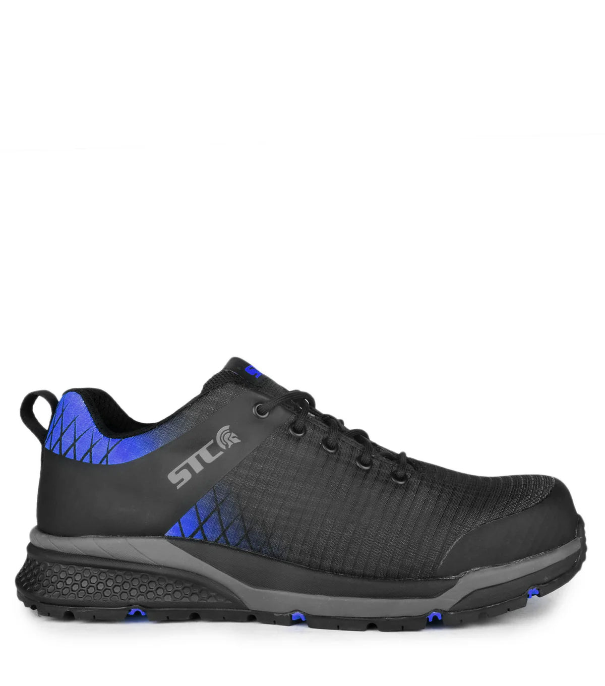 STC Trainer, Black & Blue | Athletic Metal Free Lightweight Work Shoes