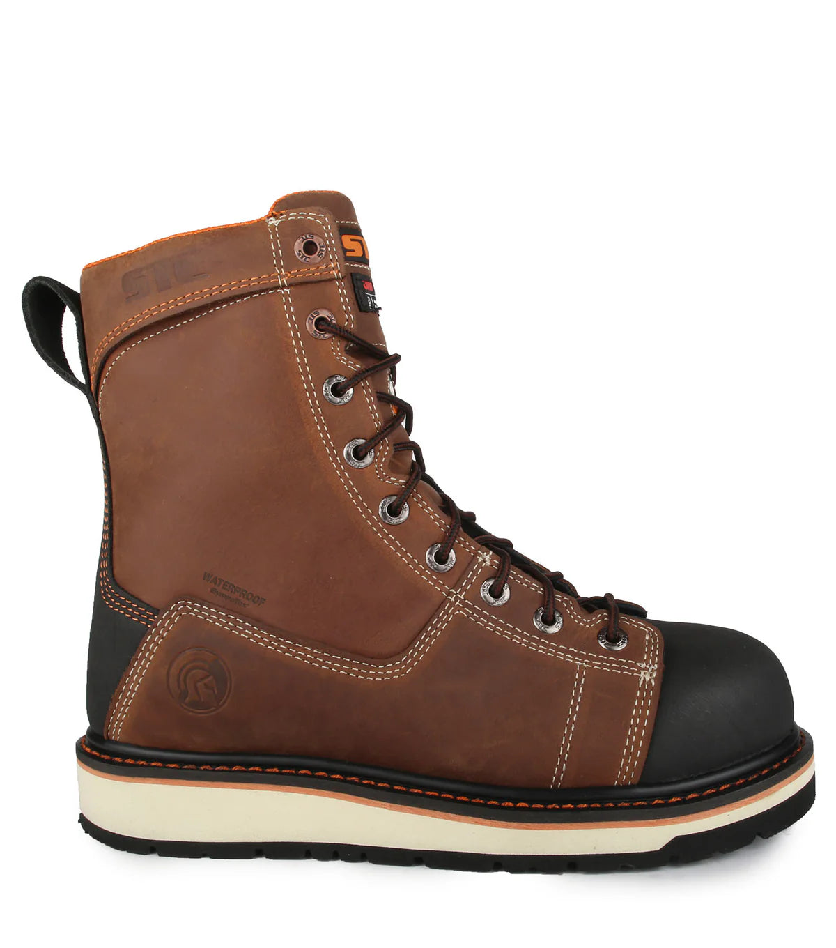 STC Blacksmith, Brown | 8” Leather Work Boots | Vibram Megagrip Pro