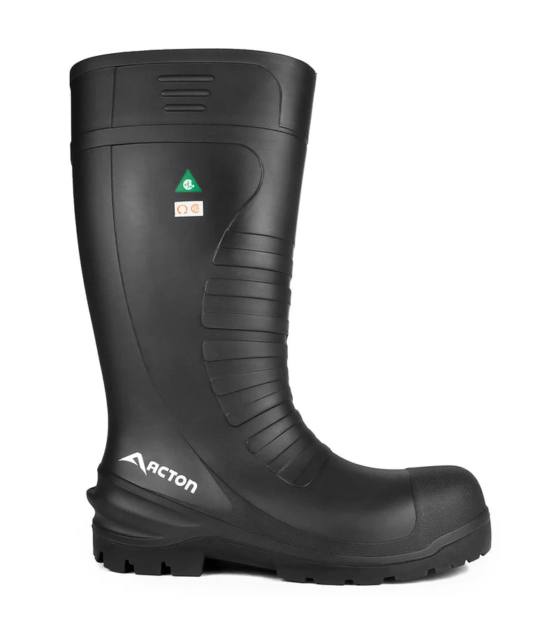 Acton All Terrain 15'' CSA Waterproof PU Work Boots (Green/Black)