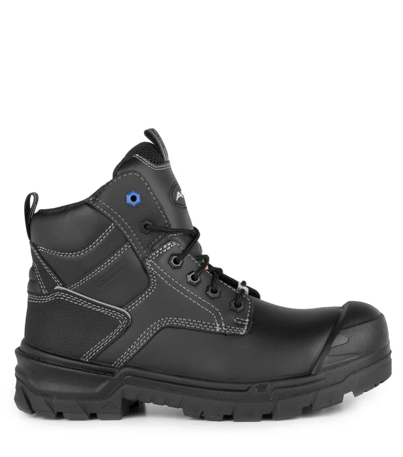 Acton G3S Black 6" CSA Leather Work Boots with 4grip Slip Resisting Outsole